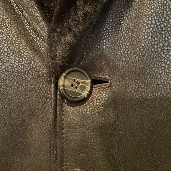 NWT! Shearling natural man coat! Made in Turkey. - Picture 4 of 7